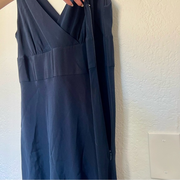 J. Crew Midnight Blue Sophia Silk Dress, Size 10 - Picture 5 of 8